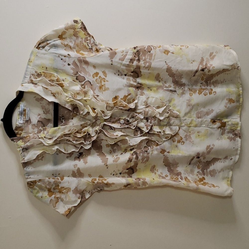 Van Heusen Studio blouse, calico, size medium